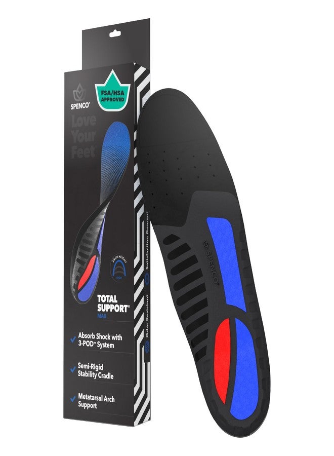 Spenco Total Support Max Shoe Insoles(FSA&HSA Eligible)Orthotic Metatarsal Arch Support Inserts, Absorbs Shock,Reduces Over-Pronation,Conforms to Foot, Deep Heel Cup Women's 9-10.5.5/Men's 8-9.5 - Image 1